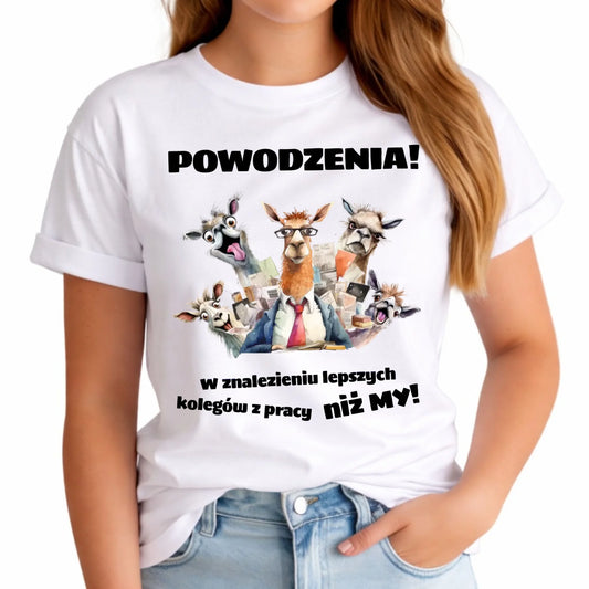 Koszulka damska na odejście z pracy - Powodzenia w znalezieniu lepszych kolegów OP08 - StoryCups.pl