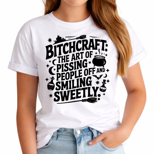 Koszulka damska na Halloween - Bitchcraft HL25 - StoryCups.pl
