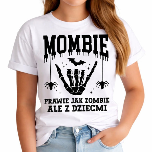Koszulka damska dla mamy - Mombie - zombie z dziećmi HL18 - StoryCups.pl