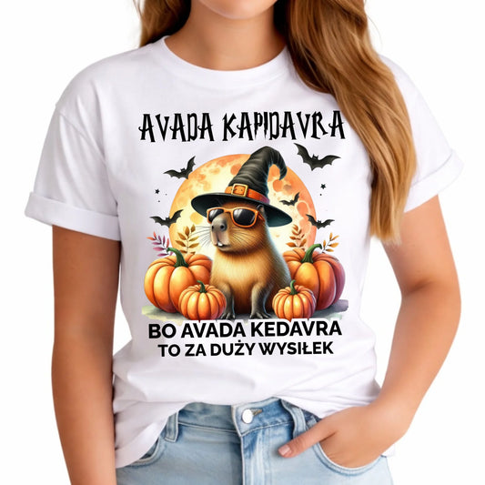 Koszulka damska halloweenowa - Kapibara - Avada Kapidavra HL21 - StoryCups.pl