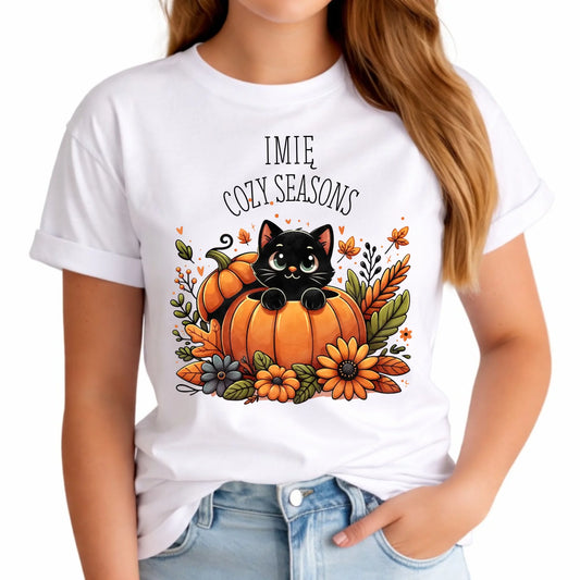 Koszulka damska jesieniara - Cozy Seasons - personalizowana JS01 - StoryCups.pl