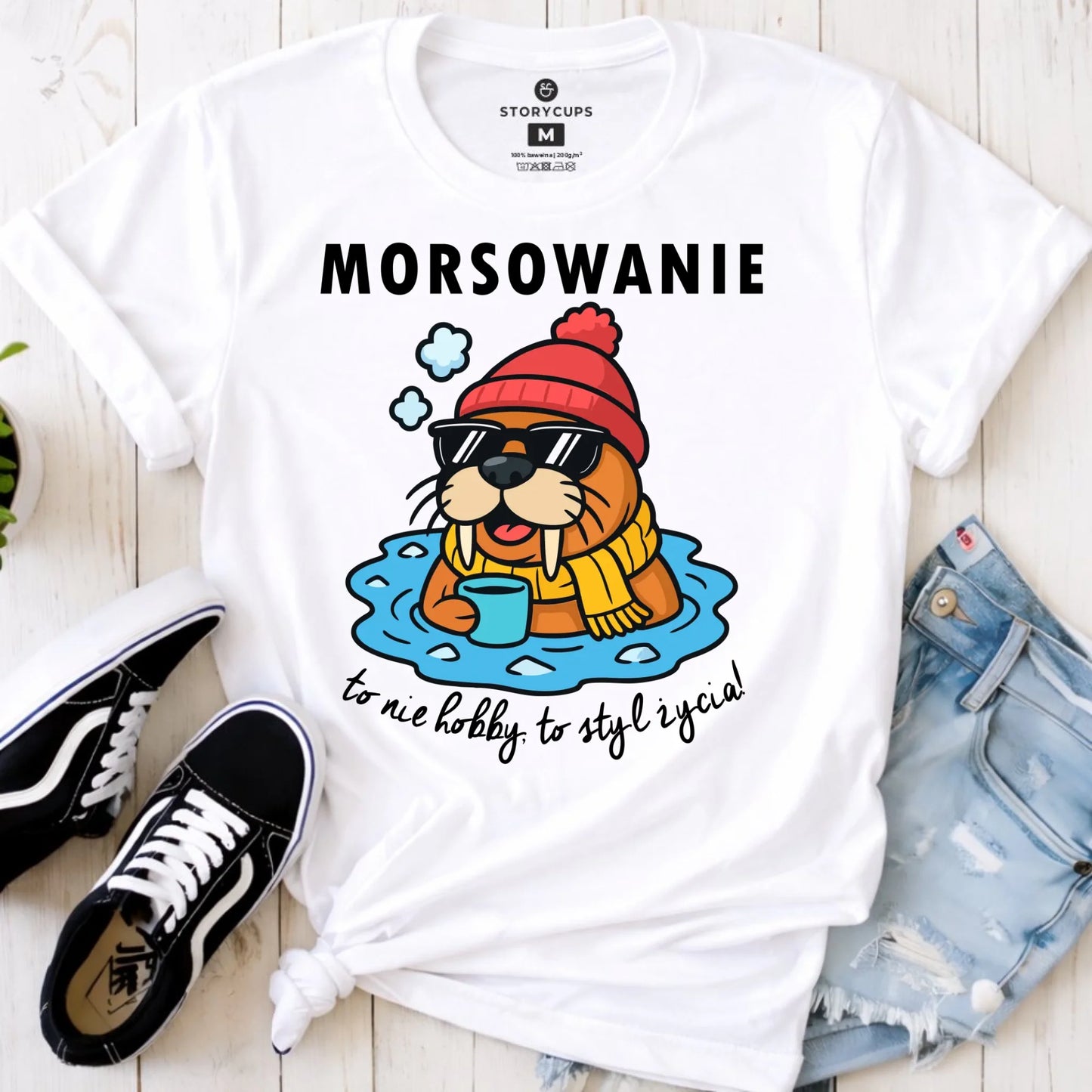 Koszulka damska - prezent dla morsa - Morsowanie to styl życia HM10 - StoryCups.pl