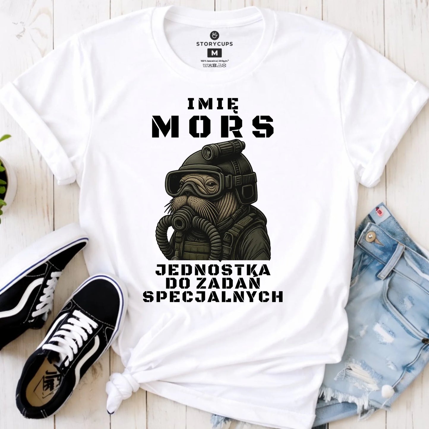 Koszulka damska - prezent dla morsa - Mors do zadań specjalnych - personalizowana HM07 - StoryCups.pl