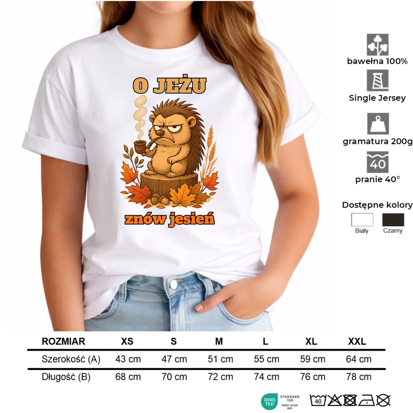Koszulka damska jesienna - O jeżu znów jesień JS20 - StoryCups.pl