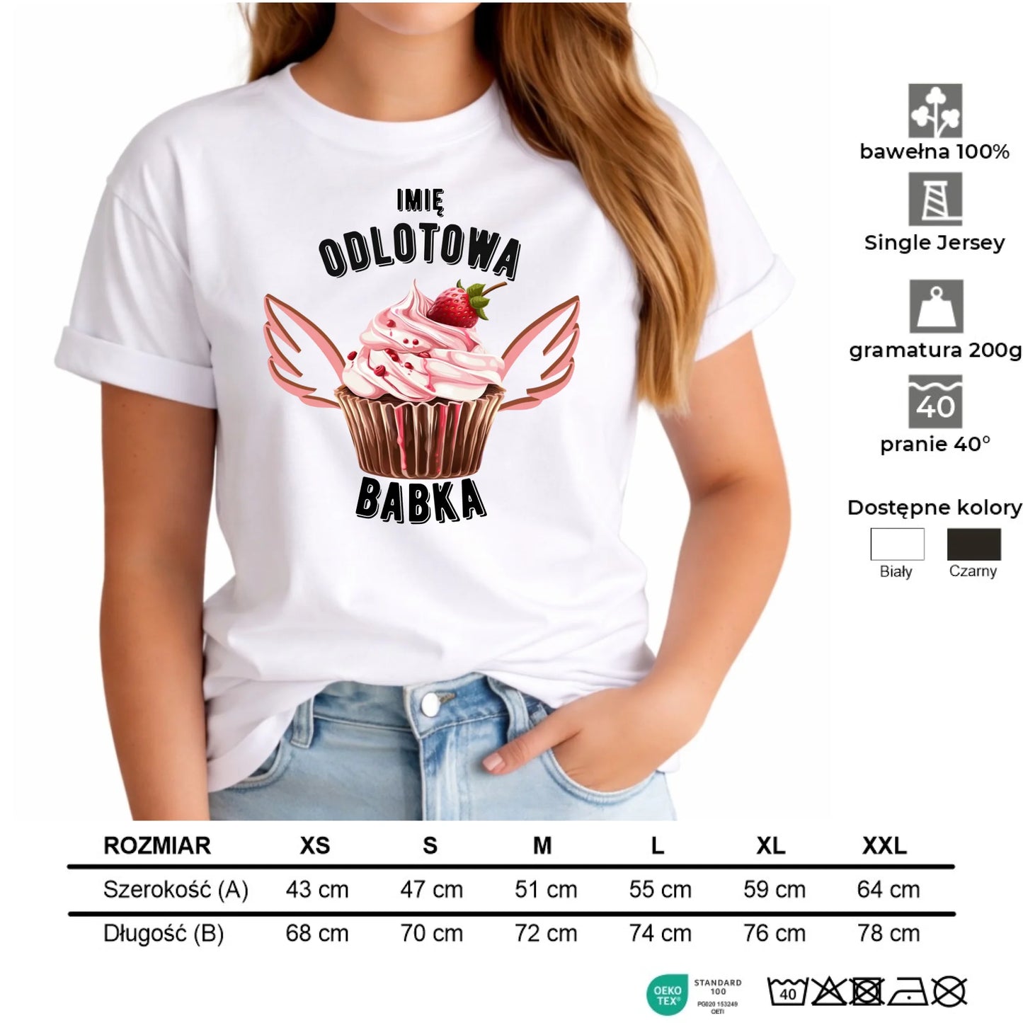 Koszulka damska - Odlotowa babka - personalizowana DZ06 - StoryCups.pl