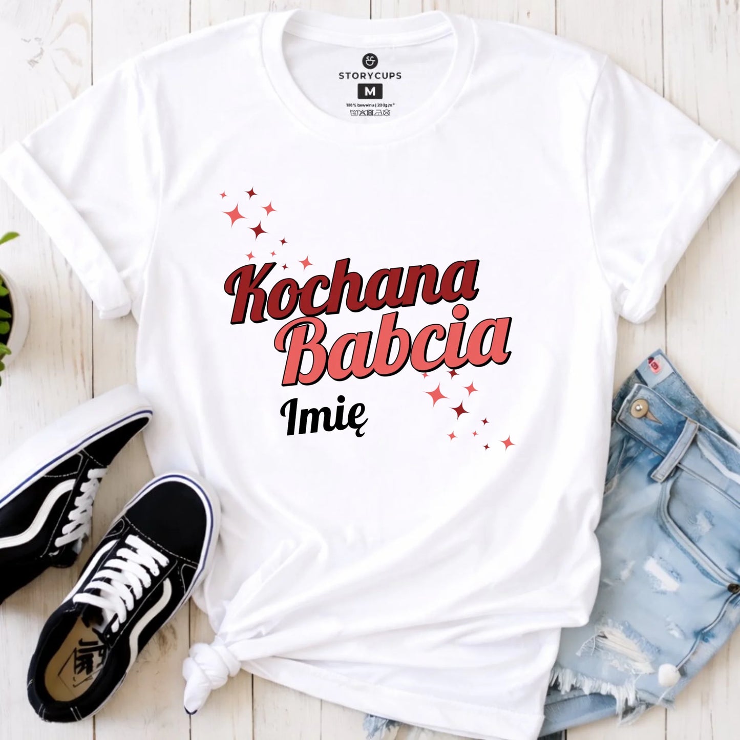 Koszulka dla babci - Kochana Babcia - personalizowana B05 - StoryCups.pl