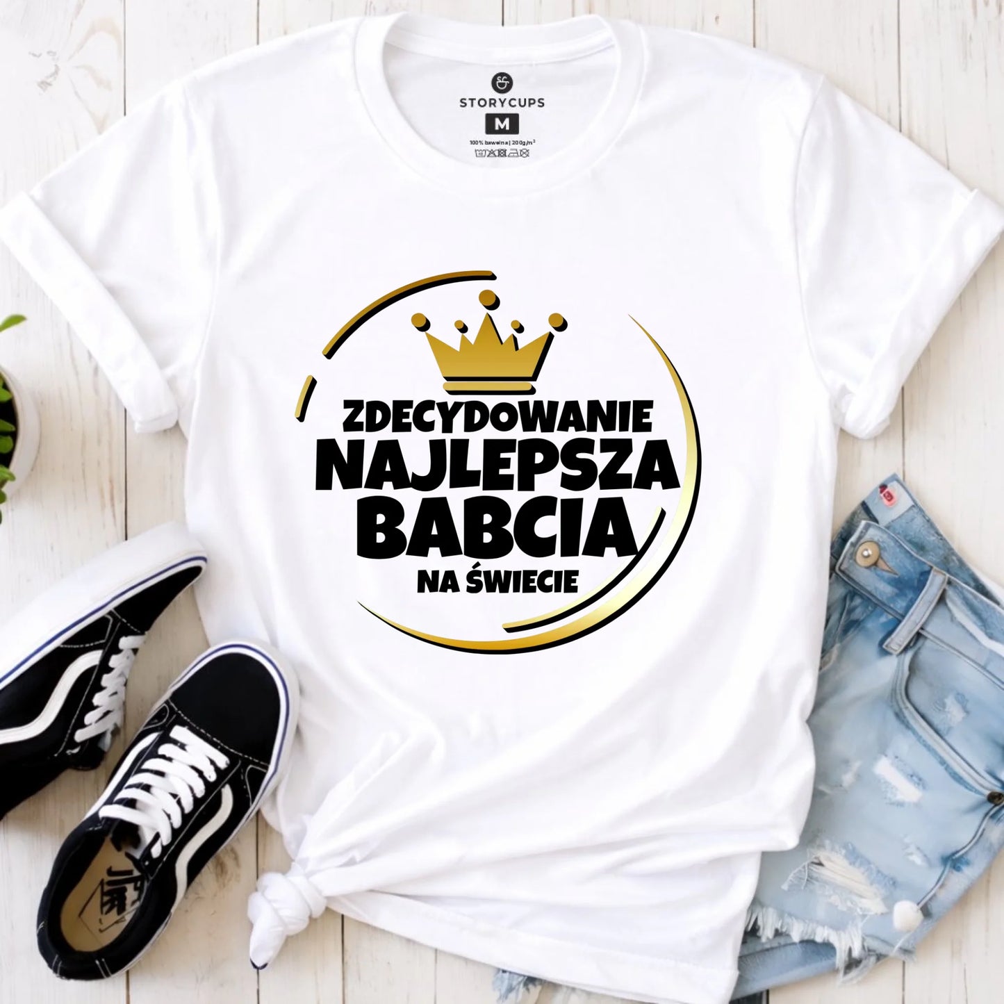 Koszulka dla babci - Zdecydowanie najlepsza babcia B32 - StoryCups.pl