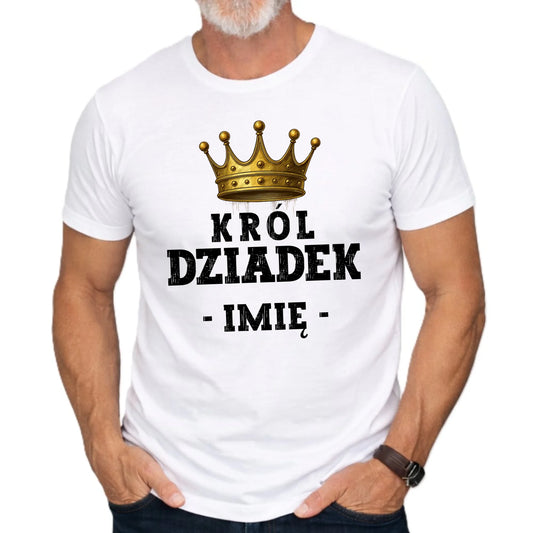 Koszulka dla dziadka - Król Dziadek - personalizowana D17 - StoryCups.pl