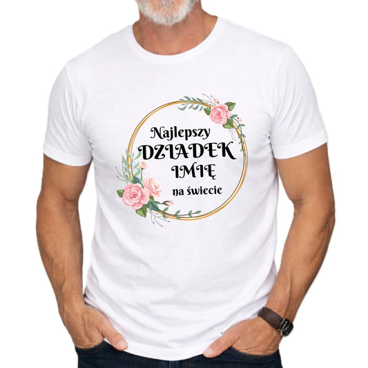 Koszulka dla dziadka - Najlepszy dziadek na Świecie - personalizowana D04 - StoryCups.pl