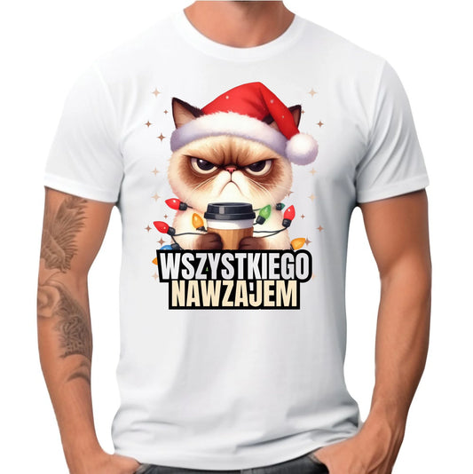 Koszulka męska świąteczna - Grumpy Cat Wszystkiego nawzajem BN33
