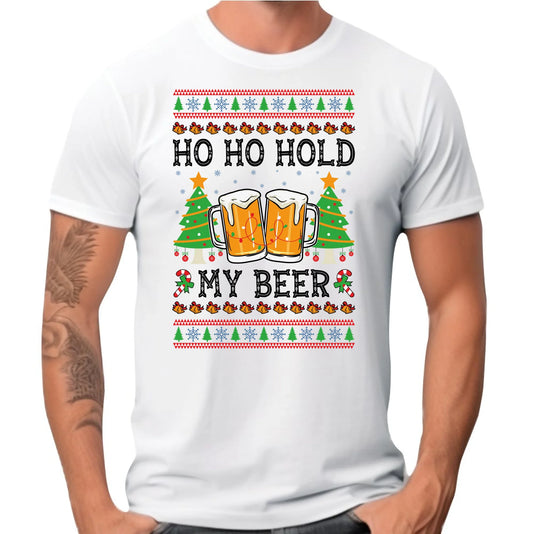 Koszulka męska świąteczna - Ho ho hold my beer BN131