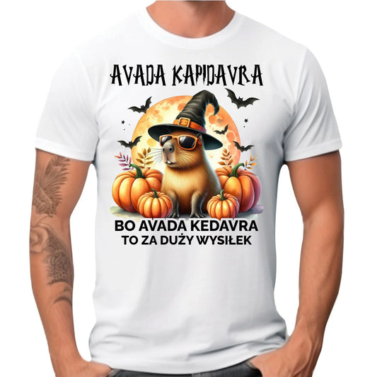 Koszulka męska halloweenowa - Kapibara - Avada Kapidavra HL21
