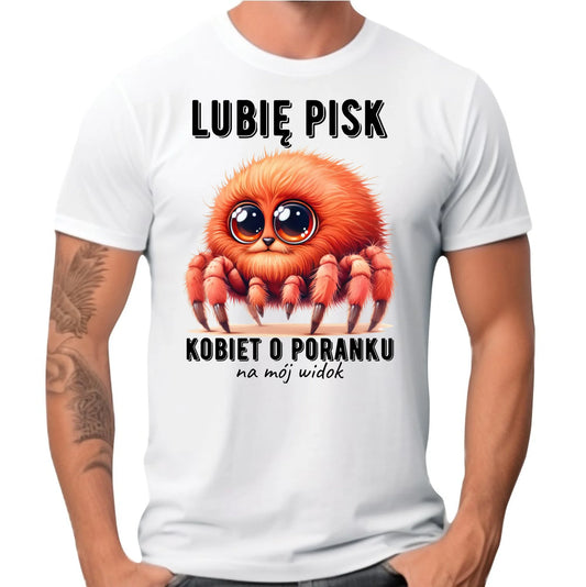 Koszulka męska - prezent dla chłopaka - Lubię pisk kobiet DCH14