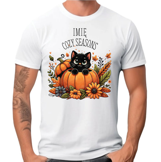 Koszulka męska jesienna - Cozy Seasons - personalizowana JS01