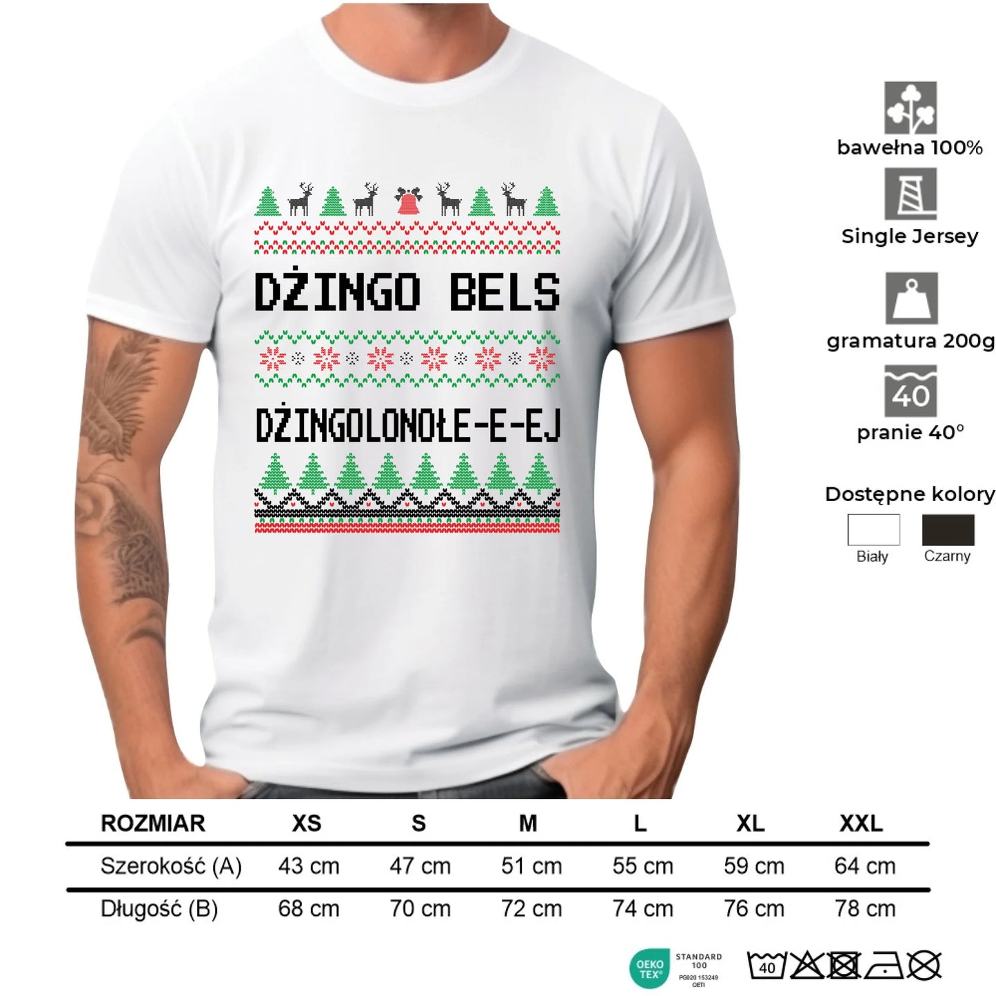 Koszulka męska świąteczna - prezent na Święta - Dżingo bels BN11