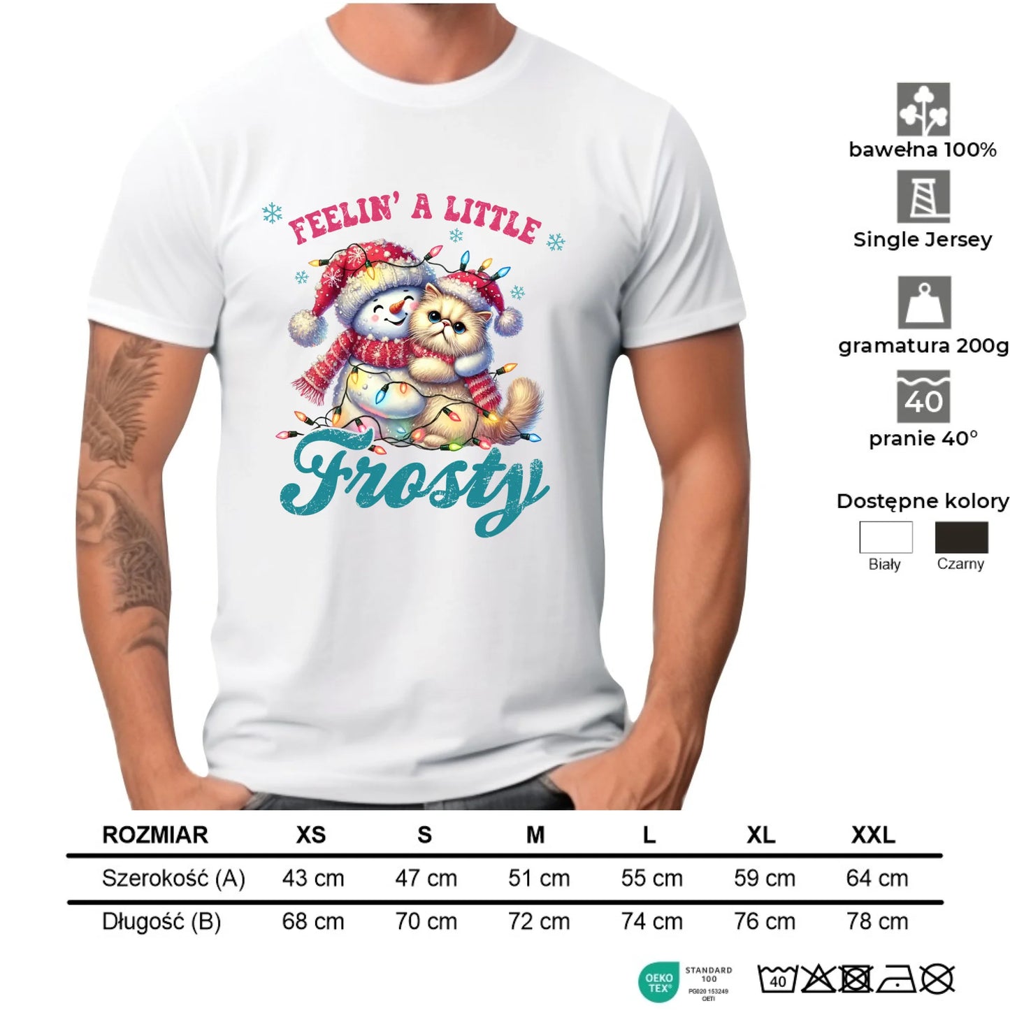 Koszulka męska świąteczna - Feelin' a little frosty BN52