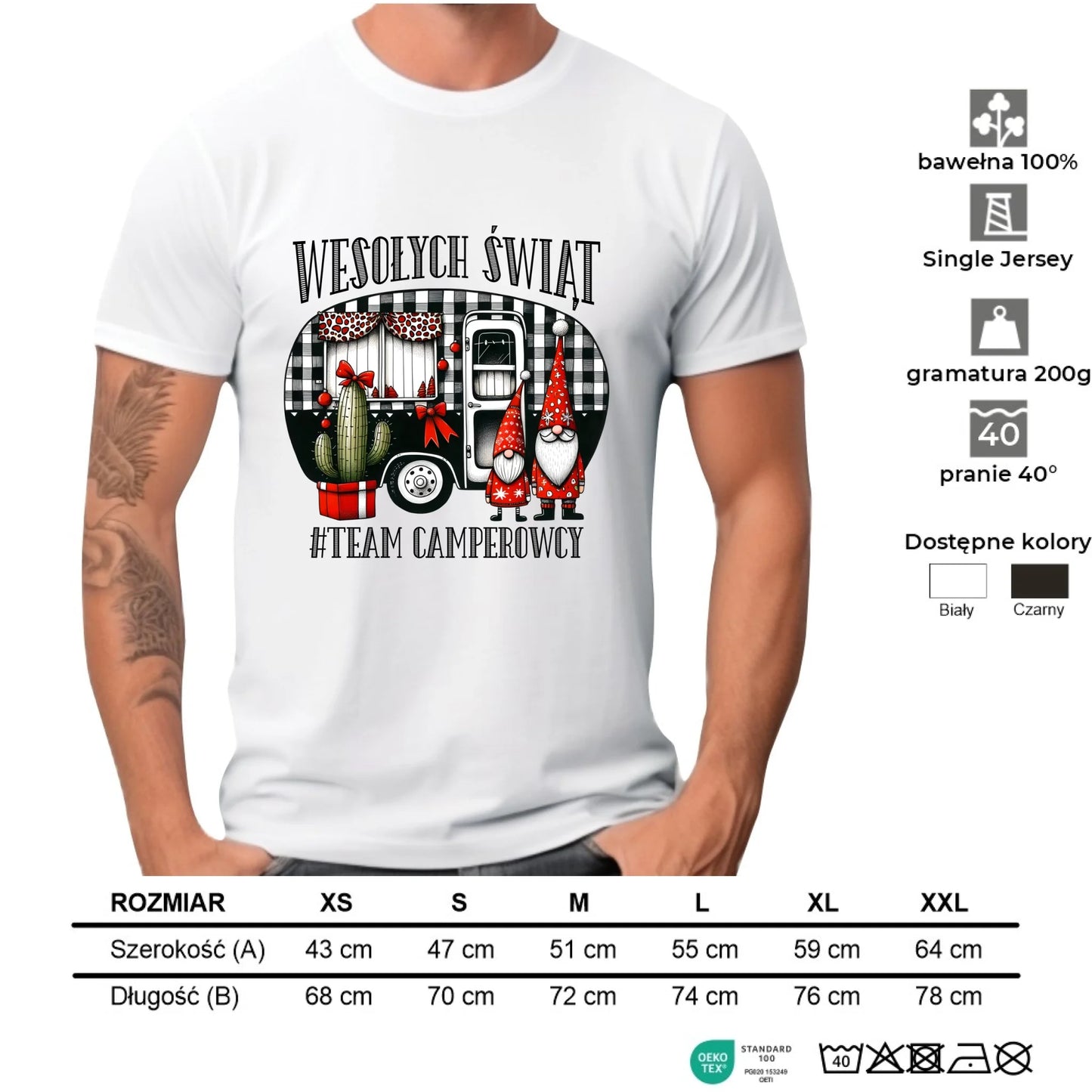 Koszulka męska świąteczna - Wesołych Świąt Team Camperowcy BN44