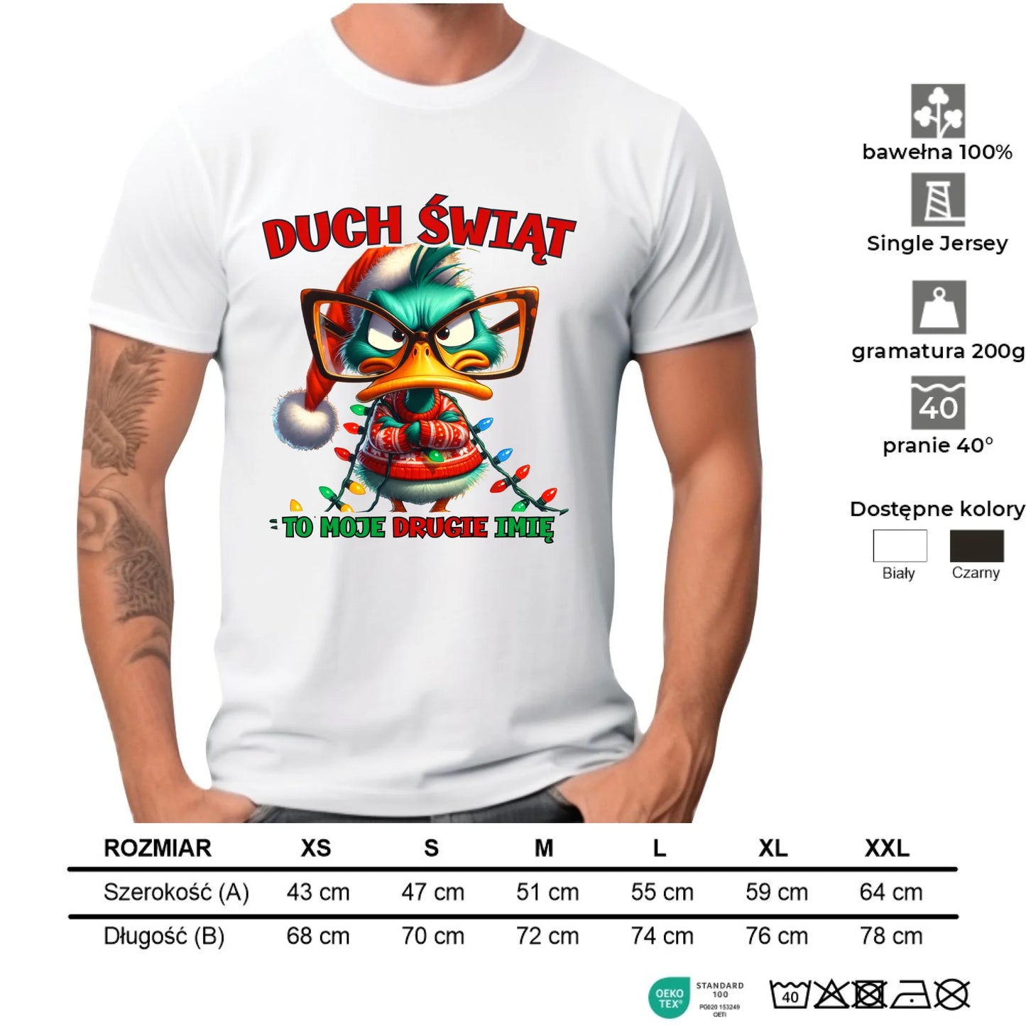 Koszulka męska świąteczna - Duch Świąt to moje drugie imię BN76