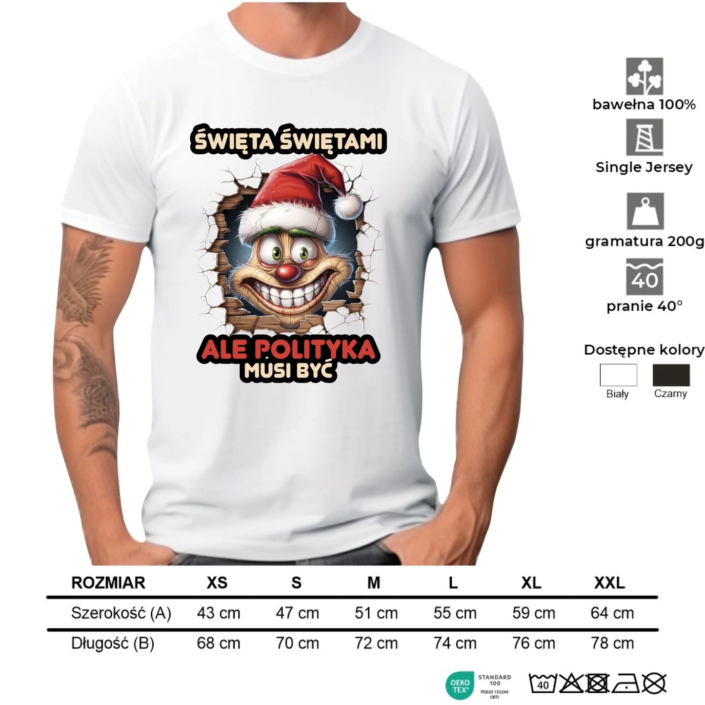 Koszulka męska świąteczna - Święta świętami ale polityka musi być BN102