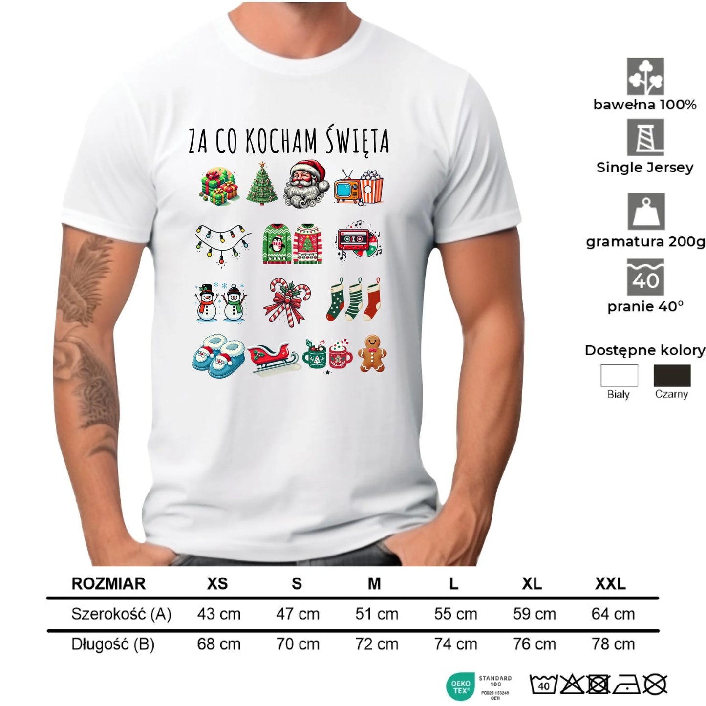 Koszulka męska świąteczna - Za co kocham święta BN130