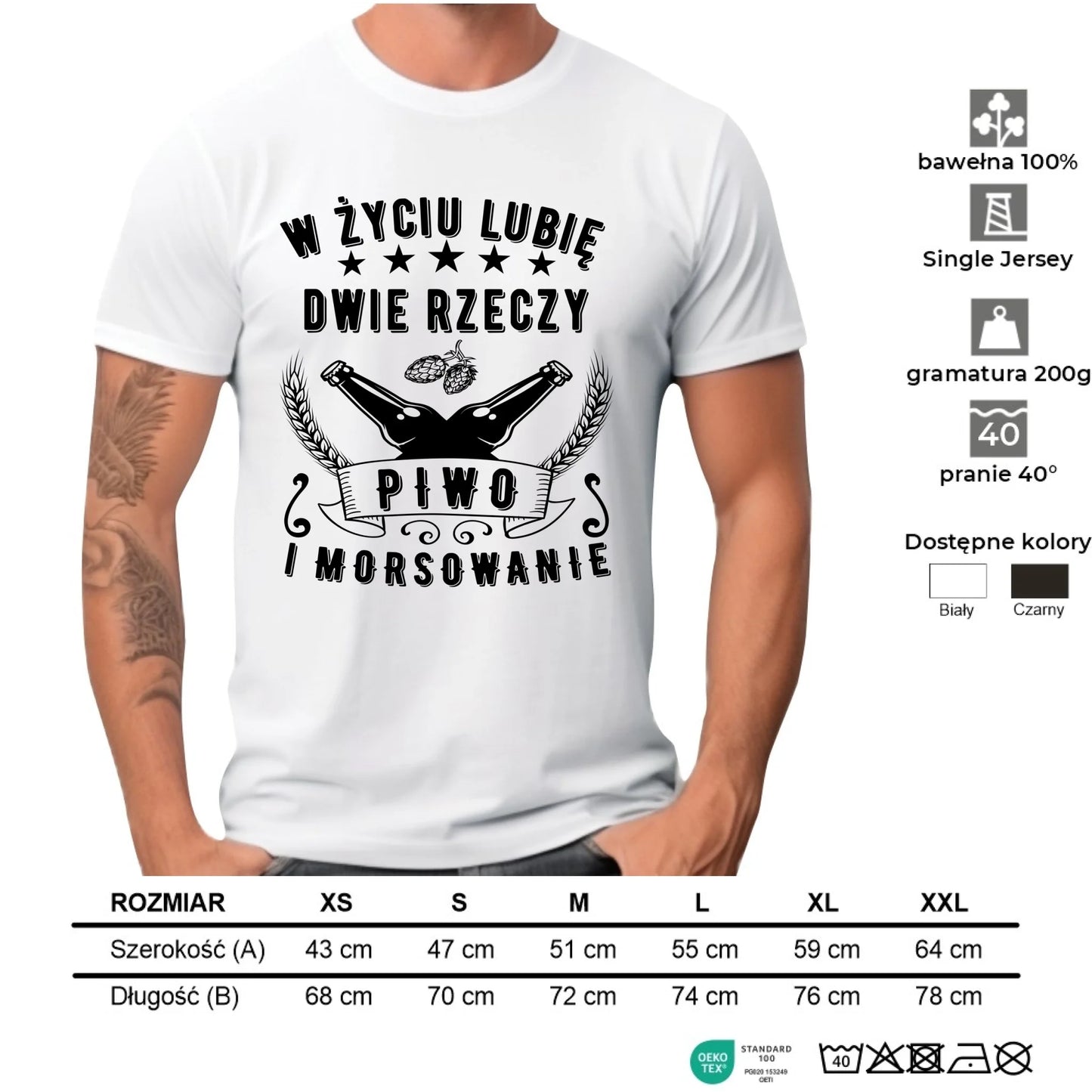 Koszulka męska - prezent dla morsa - Piwo i morsowanie - Mors HM09