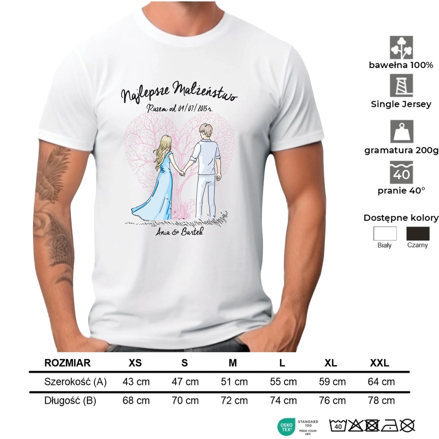 Koszulka męska - Najlepsze małżeństwo - personalizowana W03 - StoryCups.pl