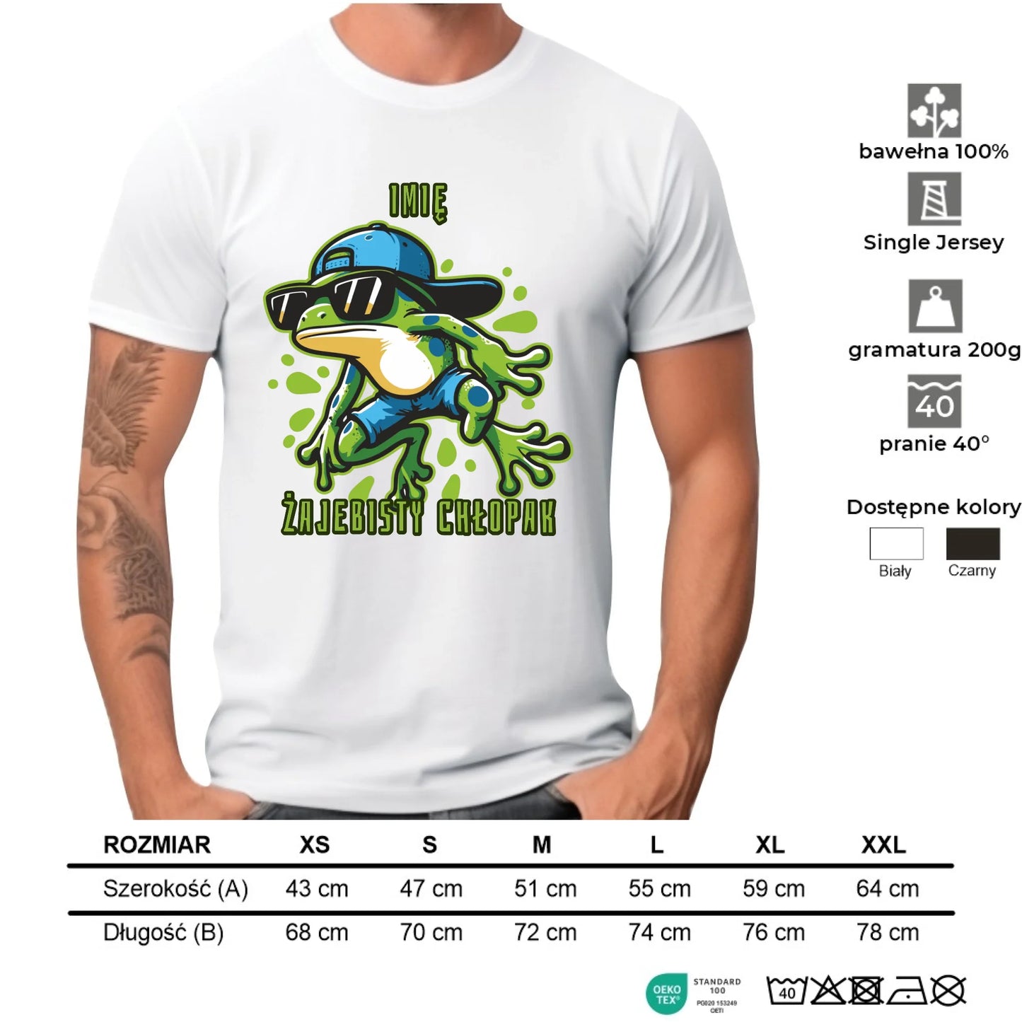 Koszulka męska - Żajebisty Chłopak prezent na Dzień Chłopaka - personalizowana DCH02