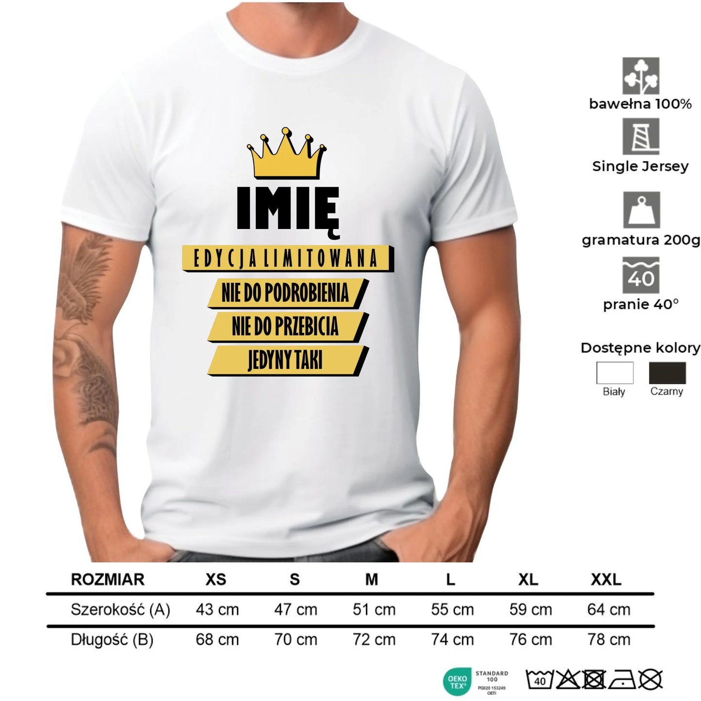 Koszulka męska - Edycja Limitowana - prezent dla niego - personalizowana DCH03