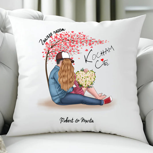 Poduszka dla par - Zawsze razem - personalizowana W04 - StoryCups.pl