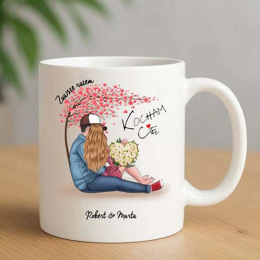 Kubek dla par - Zawsze razem - personalizowany W04 - StoryCups.pl