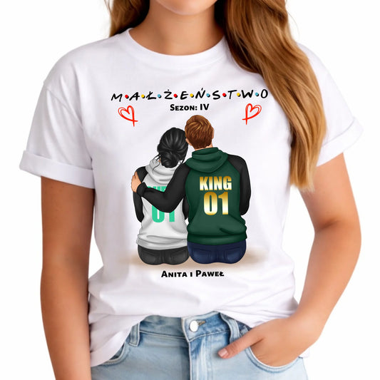 Koszulka damska dla żony - Małżeństwo Sezon - personalizowana W05 - StoryCups.pl