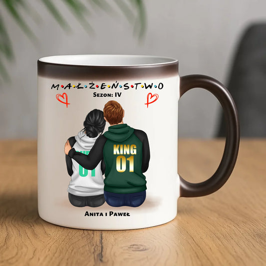 Kubek magiczny dla par - Małżeństwo Sezon - personalizowany W05 - StoryCups.pl