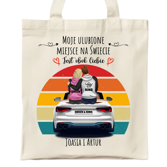 Torba dla par - Moje ulubione miejsce - personalizowana W06 - StoryCups.pl