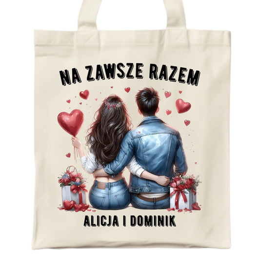 Torba dla par - Na zawsze razem - personalizowana W07 - StoryCups.pl