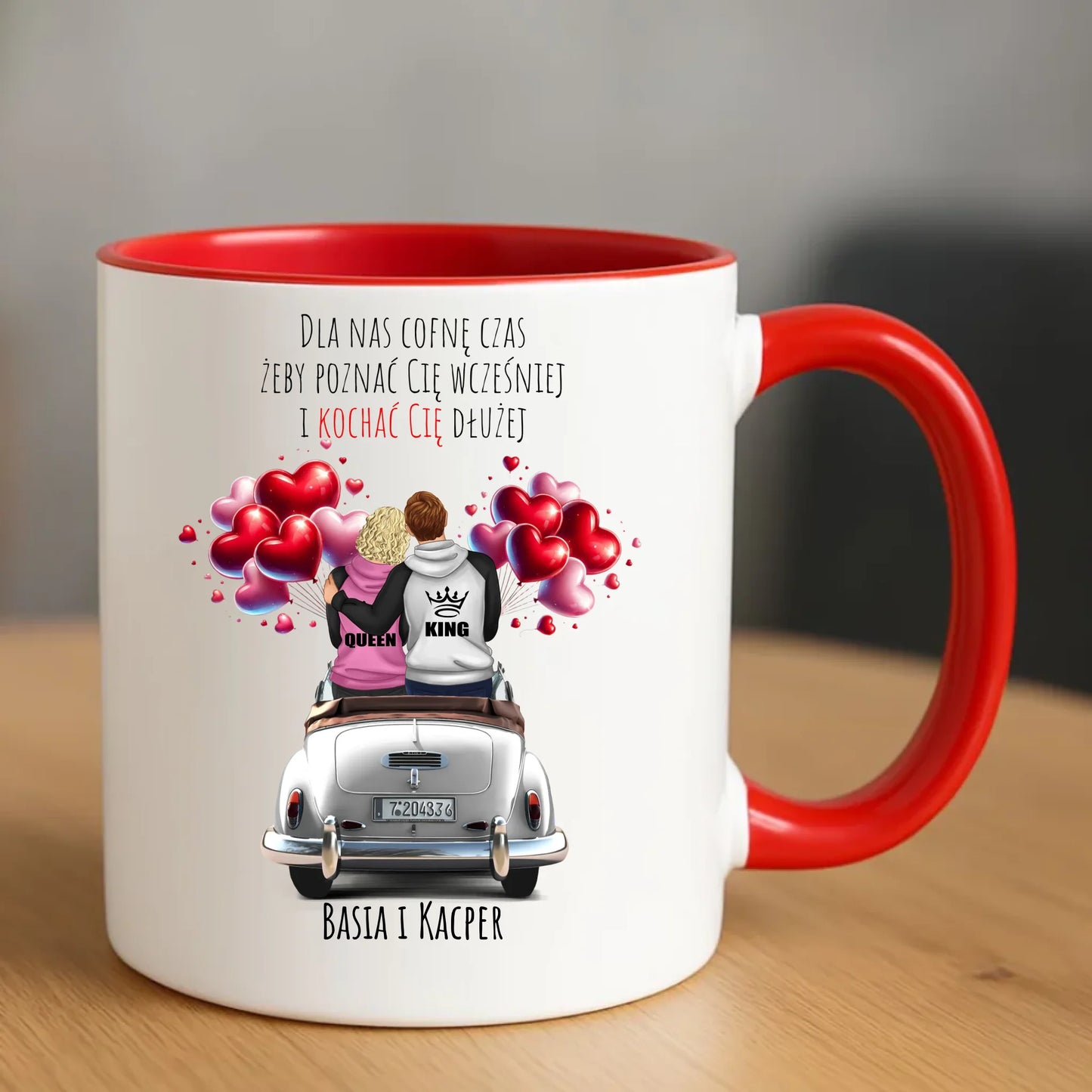 Kubek dla par - Dla nas cofnę czas - personalizowany W08 - StoryCups.pl