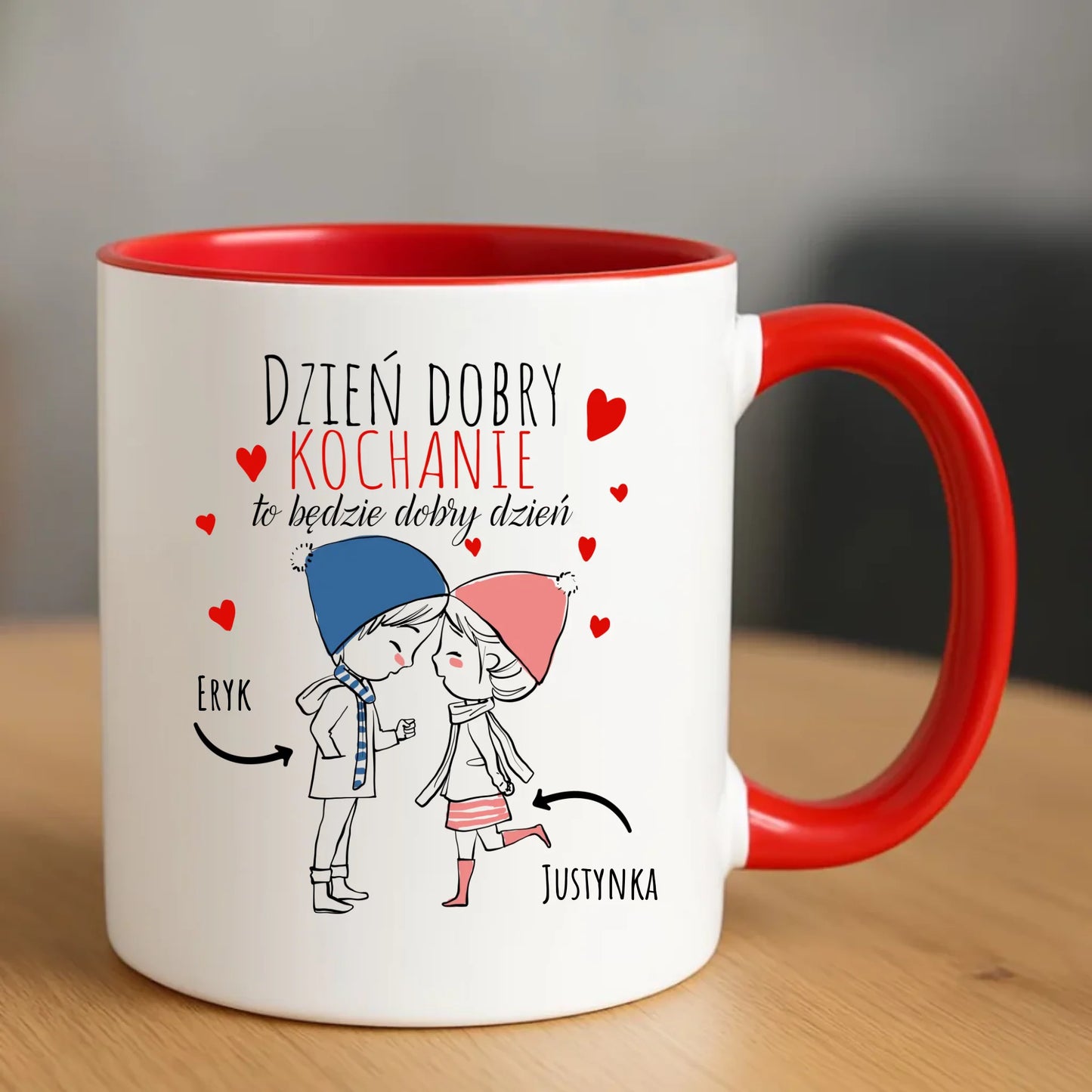 Kubek dla par - Dzień dobry Kochanie - personalizowany W10 - StoryCups.pl