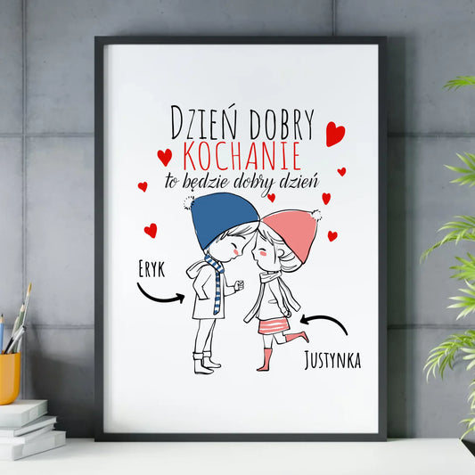Obraz dla par - Dzień dobry Kochanie - personalizowany W10 - StoryCups.pl