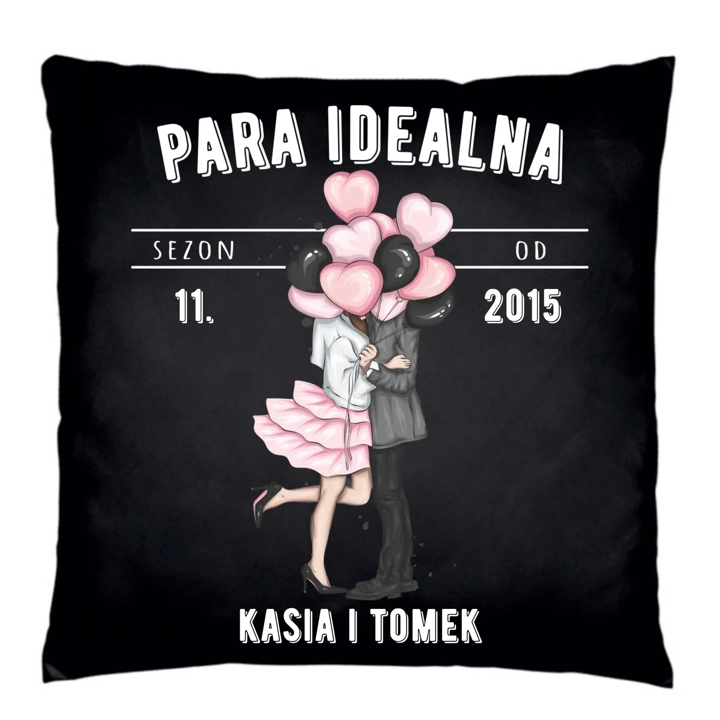 Poduszka dekoracyjna dla par na rocznicę - Para idealna - personalizowana W11 - StoryCups.pl