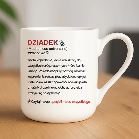 Kubek elegant dla dziadka - Dziadek śmieszna definicja D43 - StoryCups.pl