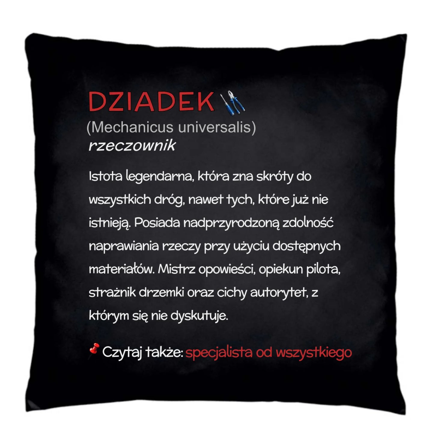 Poduszka dekoracyjna dla dziadka - Dziadek śmieszna definicja D43 - StoryCups.pl