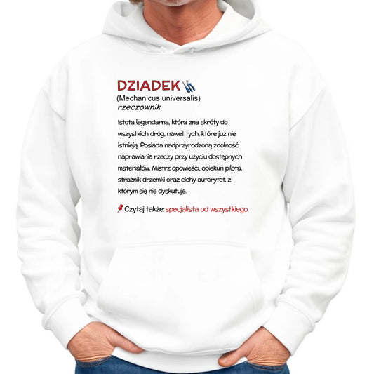 Bluza z kapturem dla dziadka - Dziadek śmieszna definicja D43 - StoryCups.pl