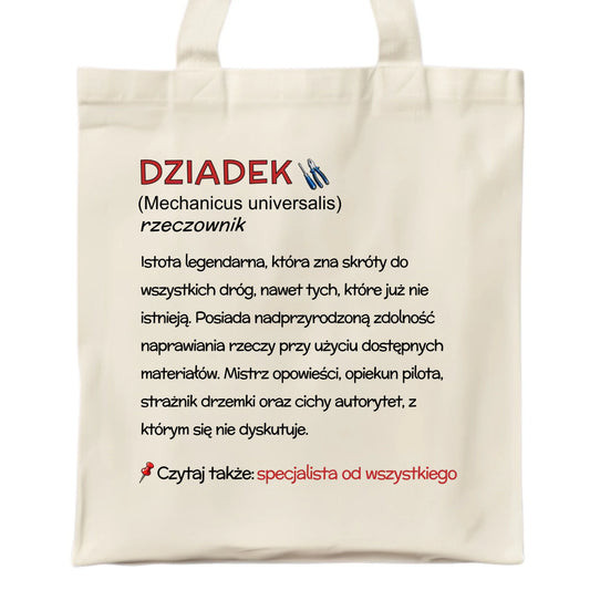 Torba dla dziadka - Dziadek śmieszna definicja D43 - StoryCups.pl