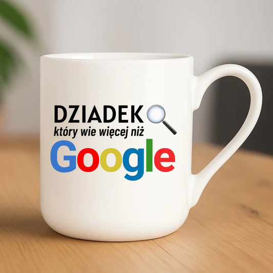 Kubek elegant dla dziadka - Dziadek który wie więcej niż google D44 - StoryCups.pl