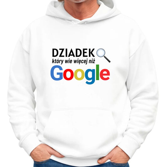 Bluza z kapturem dla dziadka - Dziadek który wie więcej niż google D44 - StoryCups.pl