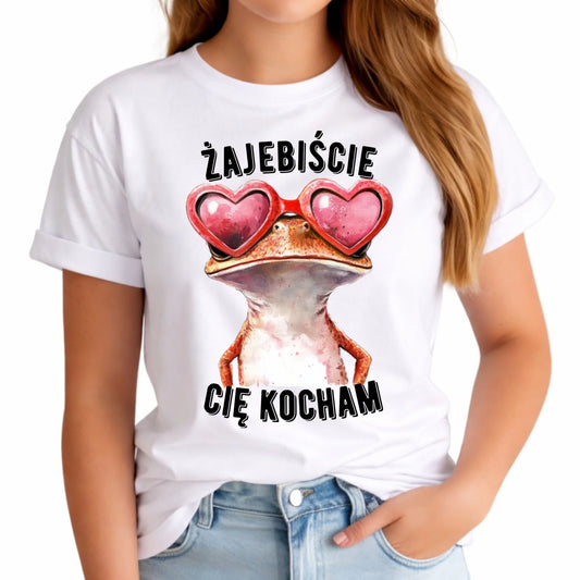 Koszulka damska dla par - Żajebiście Cię Kocham Żaba W17 - StoryCups.pl