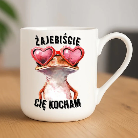 Kubek elegant dla par - Żajebiście Cię Kocham Żaba W17 - StoryCups.pl