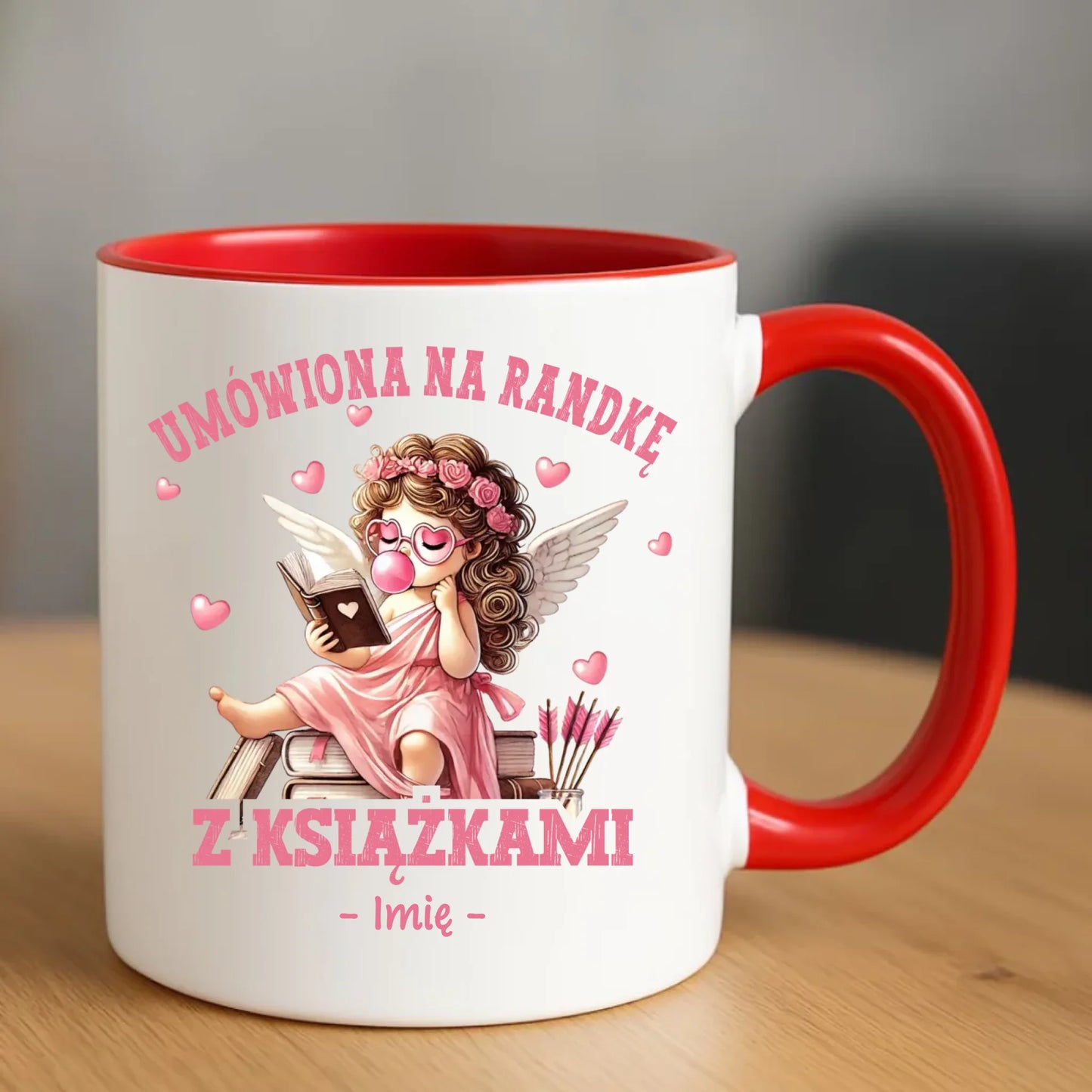Kubek dla czytelniczki – Umówiona na randkę z książkami - personalizowany W19 - StoryCups.pl