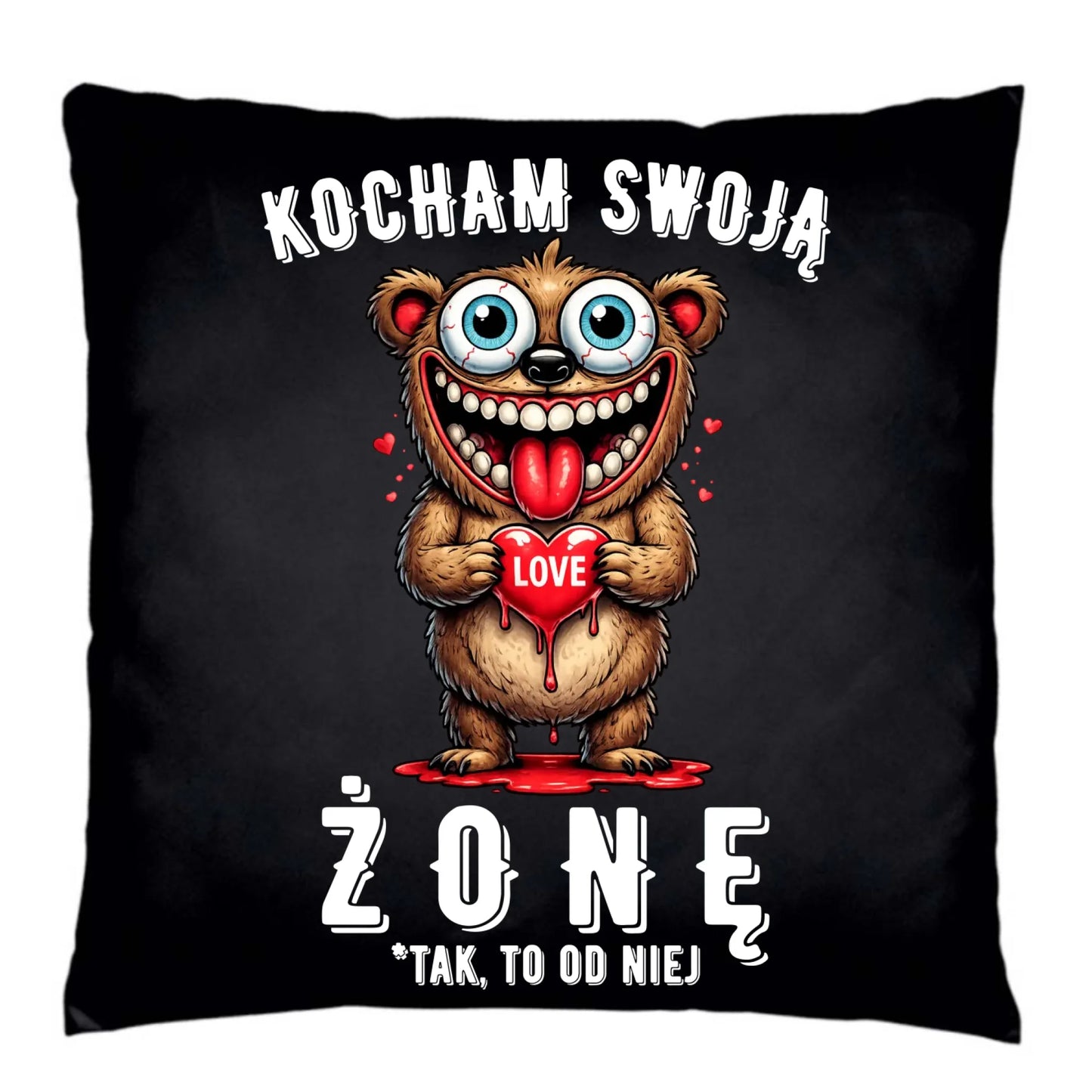 Poduszka dekoracyjna dla męża - Kocham swoją żonę W23 - StoryCups.pl