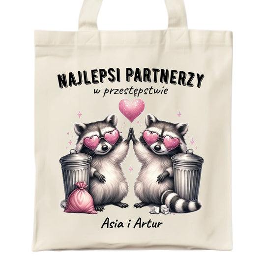 Torba dla par - Najlepsi partnerzy w przestępstwie - personalizowana W27 - StoryCups.pl