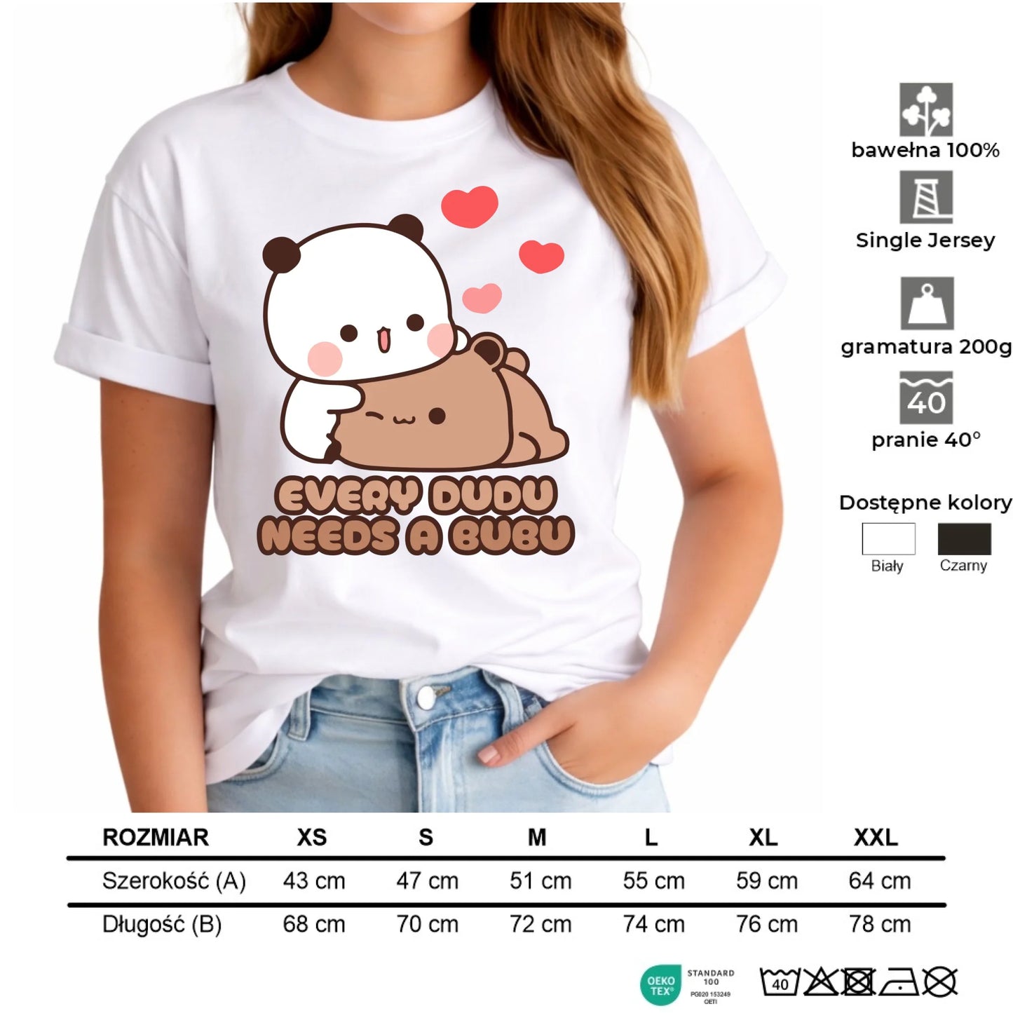 Koszulka damska dla par - Every Dudu needs a Bubu W32 - StoryCups.pl
